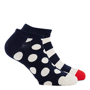 Image of Happy Socks Big Dot Stripe Herren Sneaker Socken 41-46