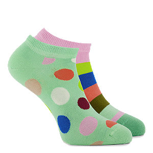 Image of Happy Socks Big Dot Stripe Damen Sneaker Socken 36-40