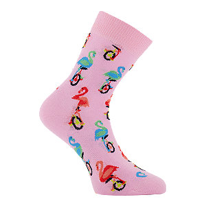 Image of Happy Socks Flamingos Half Crew Damen Socken 36-40