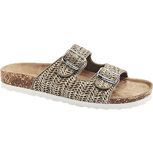 Taupe slipper raffia Esprit