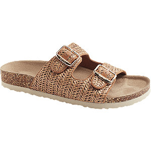 Bruine slipper raffia Esprit