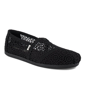 Image of Toms Crochet Damen Slipper Schwarz bei OchsnerShoes.ch