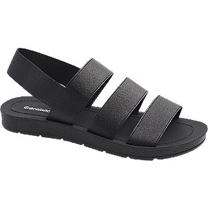 Graceland Zwarte sandaal elastisch maat 39 online kopen