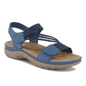 Image of Rieker Damen Flache Sandalette Blau bei OchsnerShoes.ch