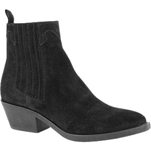 Zwarte suede enkellaars Oxmox