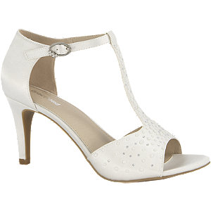 Graceland sandalettes met strass steentjes wit online kopen