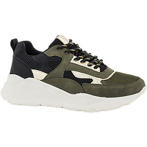 Groene chuncky sneaker goud Oxmox