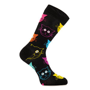 Happy Socks Cat Socken 36-40 | 41-46, schwarz
