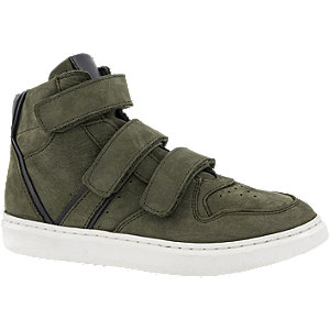 Groene leren sneaker klittenband Victory