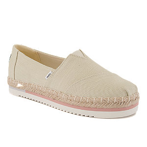 Image of Toms Platform Rope Twill Damen Espadrille Creme bei OchsnerShoes.ch