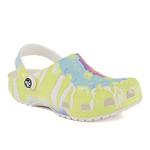 Image of Crocs Classic Tie Dye Graphic Damen Clog Weiss bei OchsnerShoes.ch