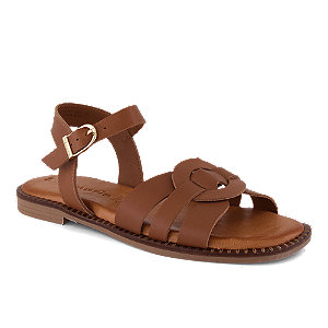 Image of Tamaris Damen Flache Sandalette Cognac bei OchsnerShoes.ch