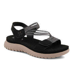 Image of Rieker Damen Hohe Sandalette Schwarz bei OchsnerShoes.ch