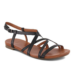 Varese Damen Flache Sandalette Schwarz, 37