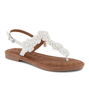 Tamaris Damen Zehentrenner Weiss, 42