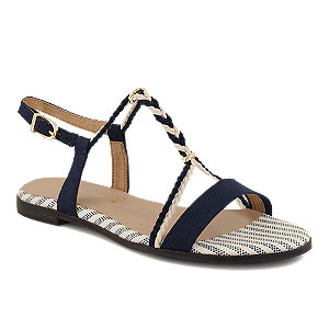 Image of Tamaris Damen Flache Sandalette Blau bei OchsnerShoes.ch