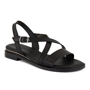 Image of Tamaris Damen Flache Sandalette Schwarz bei OchsnerShoes.ch