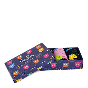Happy Socks Mixed Cat Damen Socken Geschenkbox 36-40, blau