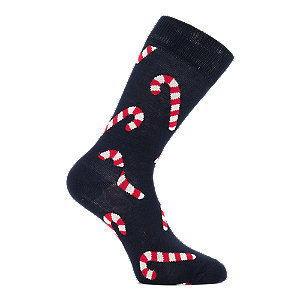 Happy Socks Candy Cane Damen Socken 36-40, schwarz