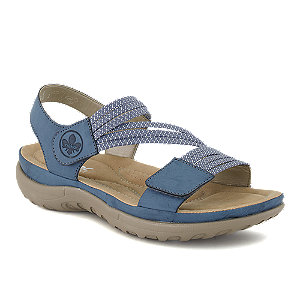 Rieker Damen Flache Sandalette Blau, 43