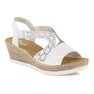 Rieker Damen Hohe Sandalette Weiss, 42