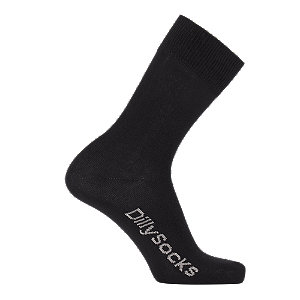 Dilly Socks Herren Socken 39-42 | 43-46, schwarz