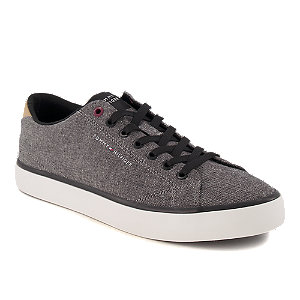 Tommy Hilfiger Vulc Low Chambray Herren Sneaker Schwarz, 40