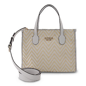 Guess Silvana Damen Handtasche, weiss