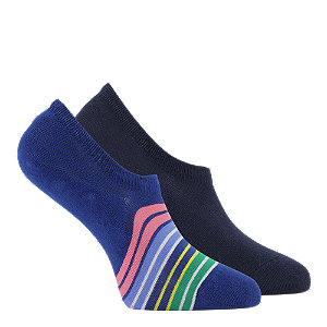 Tommy Hilfiger 2er Pack Footie Herren 39-42 | 43-46, blau