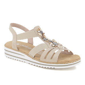 Rieker Damen Hohe Sandalette Beige, 36