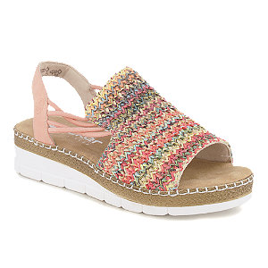 Rieker Damen Hohe Sandalette Rosa, 42