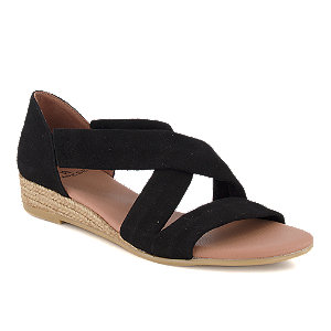 Varese Damen Flache Sandalette Schwarz, 37