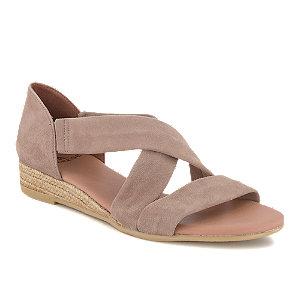 Varese Damen Flache Sandalette Taupe, 36
