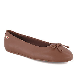 Tommy Hilfiger Essential Chic Damen Ballerina Cognac, 36