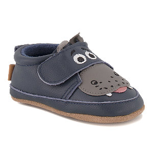 Melton Jungen Slipper Blau, 18/19