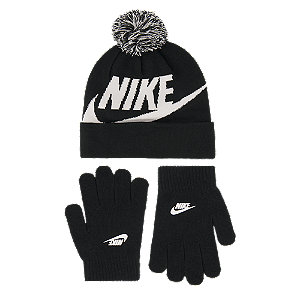 Nike Kinder Mütze und Handschuhe, schwarz, one size