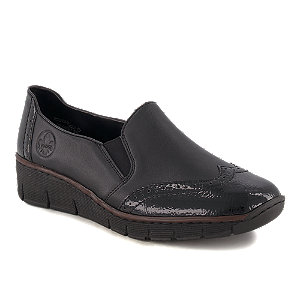 Rieker Damen Slipper Schwarz, 41