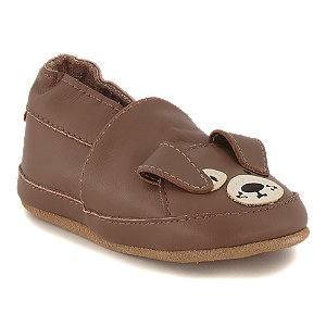 Melton Jungen Slipper Braun, 22/23