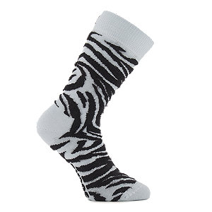 Happy Socks Fluffy Zebra Damen Socken 36-40, hellblau