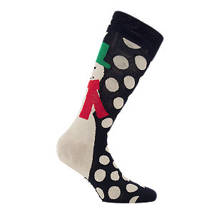 Happy Socks Jumbo Snowman Herren Socken 41-46, navyblau