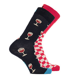 Happy Socks Wine Herren Socken Geschenkbox 41-46