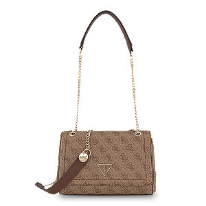 Guess Noelle Damen Umhängetasche, braun