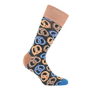 Dilly Socks Oh My Bretzel Herren Socken 41-46, blau