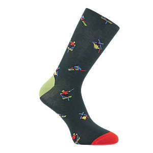 Dilly Socks Ski Free Herren Socken 41-46, grün
