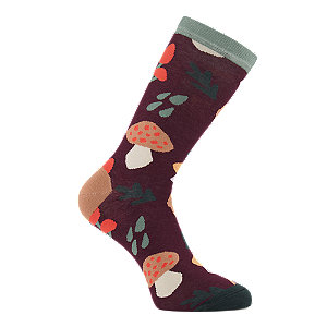 Dilly Socks Mushroom Crush Herren Socken 41-46, rot