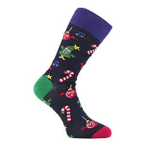 Dilly Socks Christmas Choir Herren Socken 41-46, blau