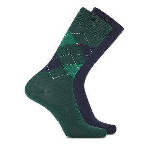 Tommy Hilfiger 2er Pack Herren Socken 39-42 | 43-46, grün