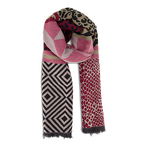 Codello Jacquard Damen Schal, pink, one size