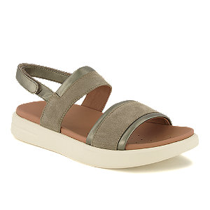 Geox Xand Damen Flache Sandalette Grün, 36