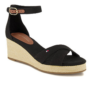 Tommy Hilfiger Damen Hohe Sandalette Schwarz, 39
